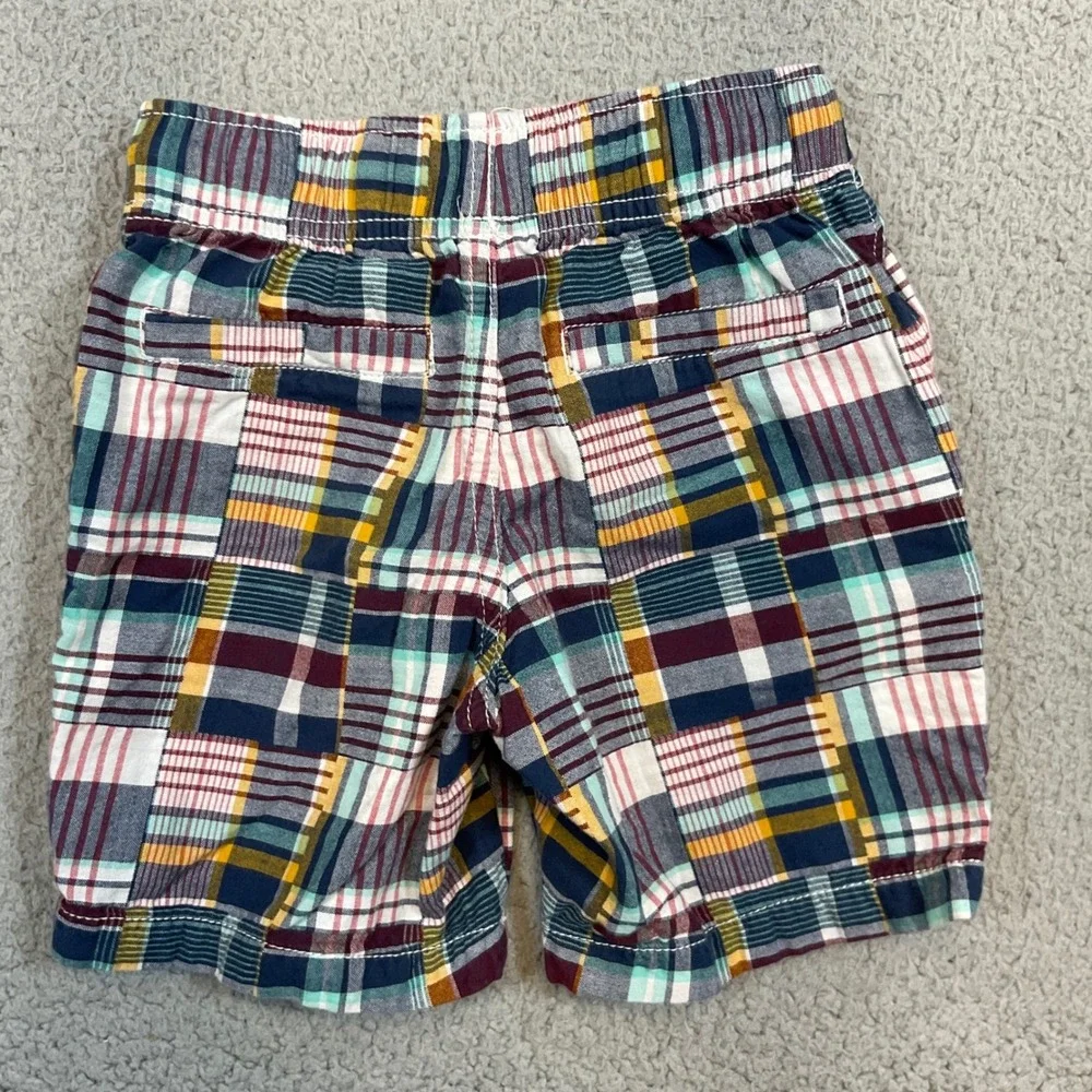 Gymboree Patchwork Plaid Shorts Kids Size 4 Multicolor Excellent Preppy Summer